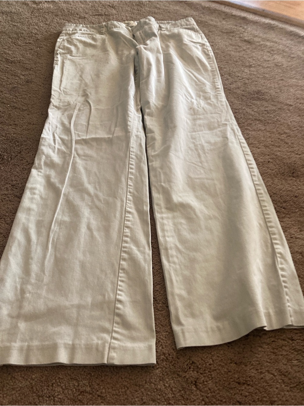 Old Navy Women's Straight-Leg Pants in Light Cream